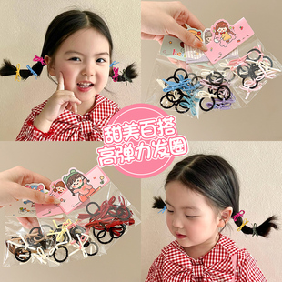 宝宝小号蝴蝶结皮筋扎头发女孩拇指发圈高弹力女童扎辫子头绳发绳