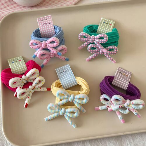 儿童高弹力加粗皮筋小女孩蝴蝶结韩版公主发圈女童高马尾头绳发Z