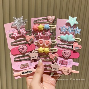 甜酷多巴胺女孩千禧风侧边浏海夹鸭嘴夹头饰发夹2025新款碎发夹女