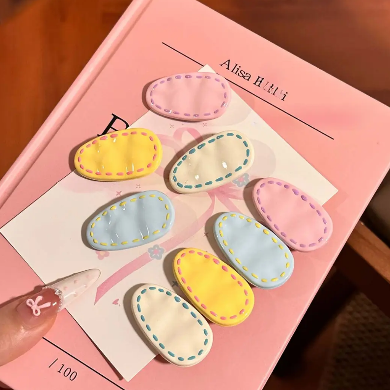 日韩可爱手绘线条小水滴鸭嘴夹ins简约百搭刘海边夹小众精致头饰