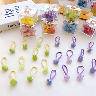 彩色儿童橡皮筋不伤发弹性好女孩头绳发圈韩国可爱宝宝扎头发新款