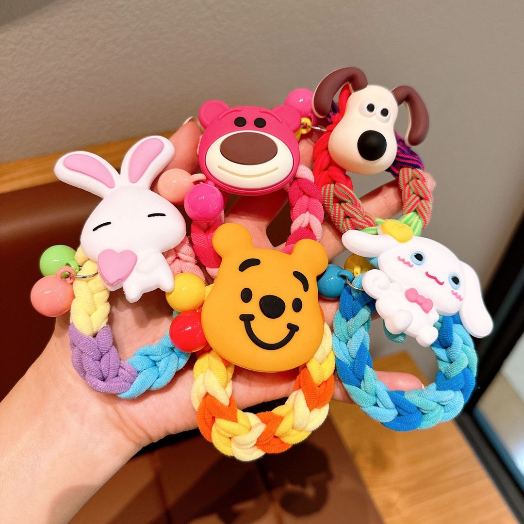 网红儿童彩色狗狗发绳女高弹力耐用头绳女孩高马尾丸子头发圈皮筋