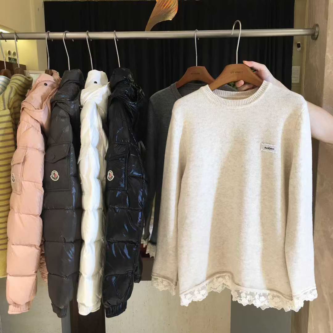 GYstudio韩系花边蕾丝拼接假两件简洁甜美针织衫毛衣女宽松显瘦