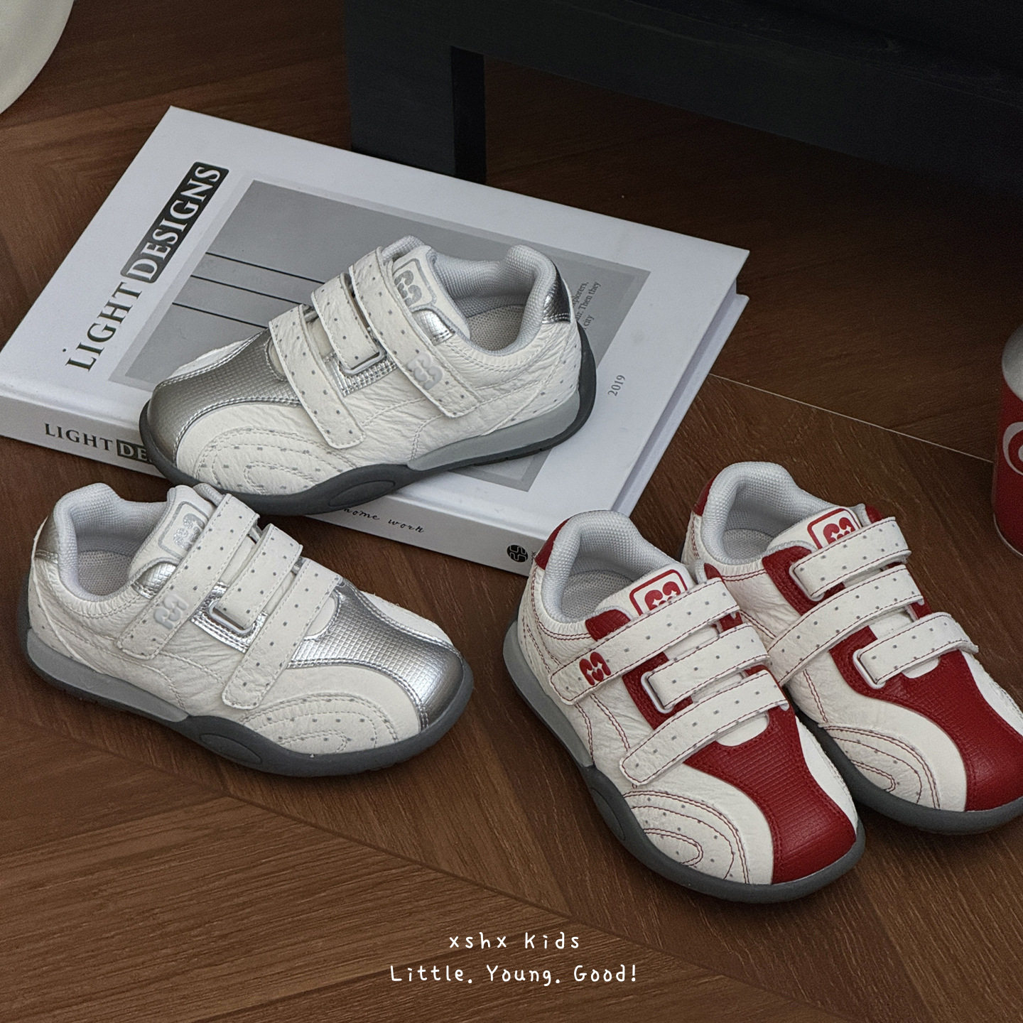 SHE IS EMMA机能赛车鞋｜男女童新年红色休闲鞋舒适防滑运动鞋