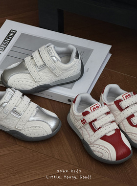 SHE IS EMMA机能赛车鞋｜男女童新年红色休闲鞋舒适防滑运动鞋