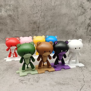 现货包邮  小熊拼装模型玩具 HGBF 1/144 熊霸3改 小熊霸家族礼物