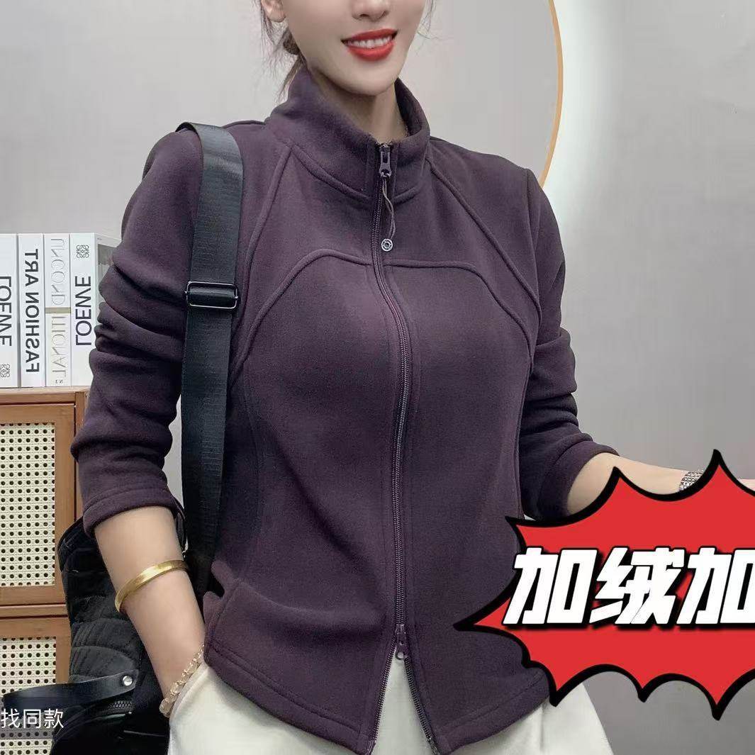 秋冬新款洋气减龄显瘦加绒小衫长袖打底保暖绒衫上衣卫衣休闲外套