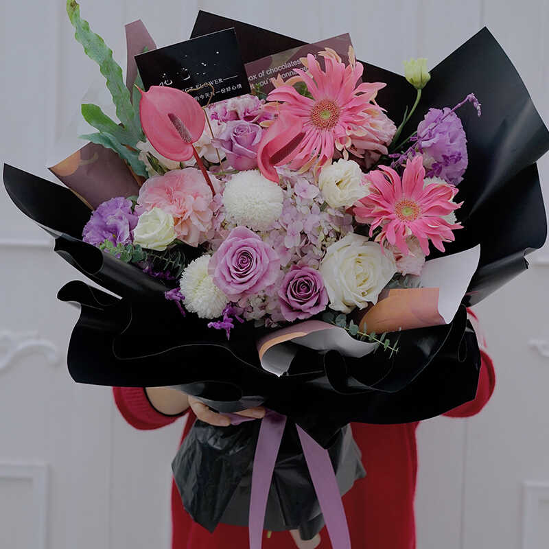 19朵混搭鲜花绣球花束生日鲜花送朋友闺蜜鲜花同城速递重庆杭州