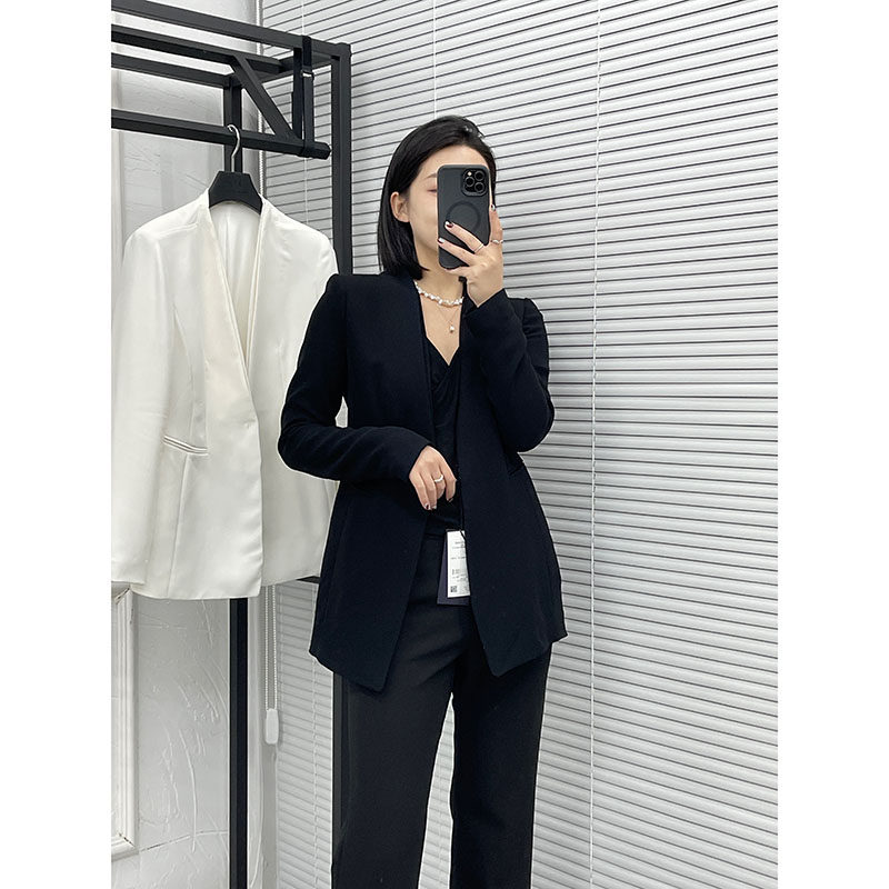 CHIOSTUDIOS韩国原单外贸垂顺易打理韩版通勤OL干练女士西装005