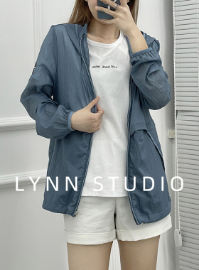 LYNN STUDIO女士防晒服 速干面料 夏季连帽拼接 百搭纯色轻薄 083