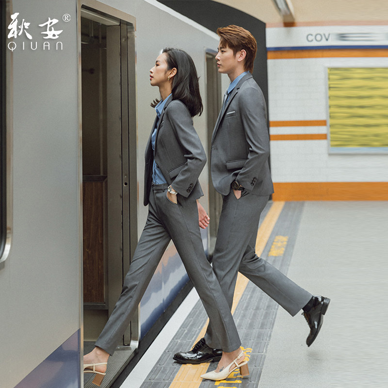 面试职业西装套装女2020秋季新款酒店工作服售楼工装西服商务正装