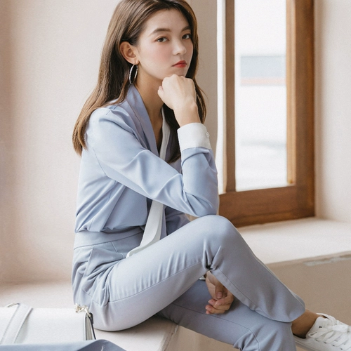 Осенняя рубашка, сексуальный лонгслив, галстук, V-образный вырез, в корейском стиле