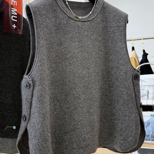 韩系浣熊绒毛衣马甲背心女秋冬