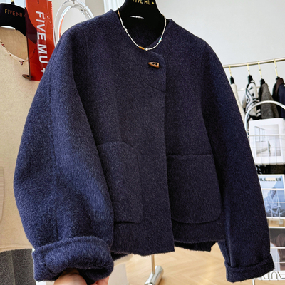 高端双面羊毛短款呢子大衣女秋冬