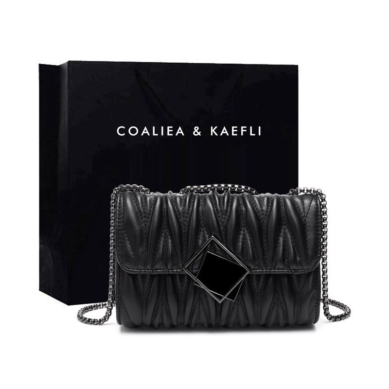 新款潮时尚菱格小香风单肩斜挎包