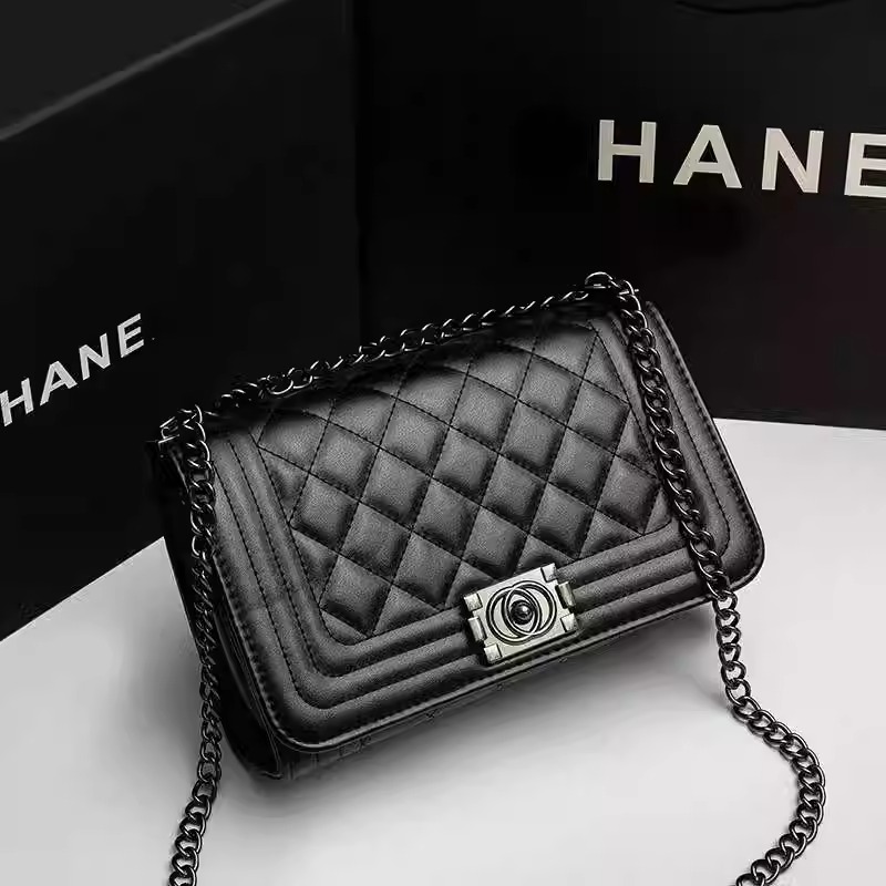 包包女包新款2025小香风菱格链条包网红简约休闲单肩斜挎包小方包