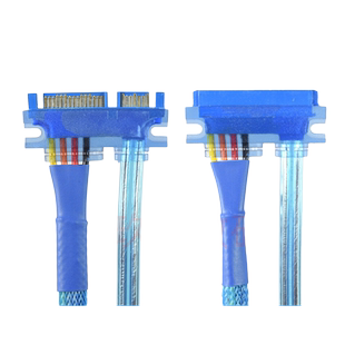 屏蔽SATA3.0硬盘线数据电源线7+15公对母延长线外接线硬盘加长线Sata3.0延长线22pin笔记本电脑SATA3.0弯头线