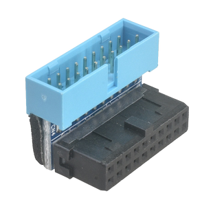 主板USB3.0转接头19Pin插座90度转向弯头内置usb3.0弯头延长头