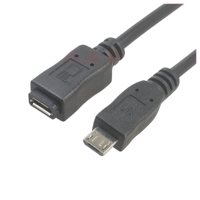5Pin micro usb公对母数据线五芯全通延长线电脑安卓手机充电数据短线五芯全通OTG线5芯接点血压计加长线