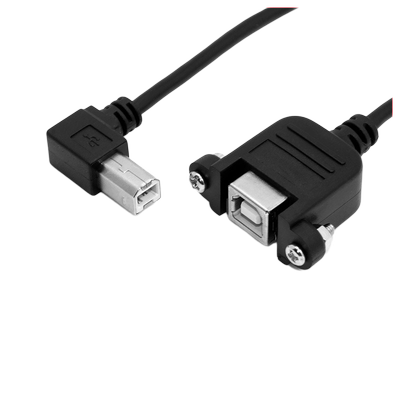 角USBB型公对母左右90度打印线