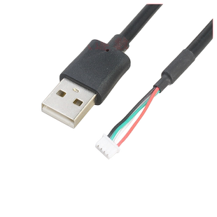 USB2.0转4P MX1.25开发板调试线端子线串口通信线XH2.54插针线主板USB纯铜ph2.0 A公转ph1.25-5p 铜芯屏蔽线