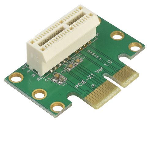PCI-E转接卡 PCI-E1x转向卡横向显卡转接卡小机箱转接卡1X延长头4X 90度pci卡PCI-E横向转向卡pci-e显卡1X X4