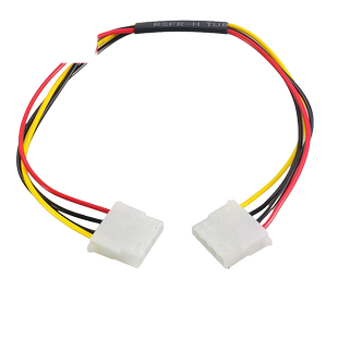 大4P母对母电源线大4PIN D型口母电源线ide光驱硬盘电源连接线主板4pin电源线18AWG铜芯热缩管包裹30厘米