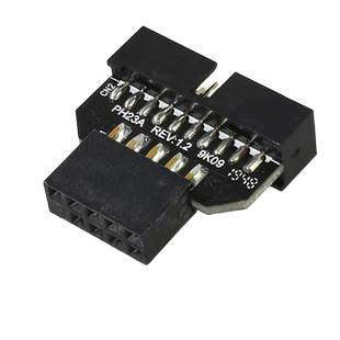 主板前置9针USB2.0转USB3.0 20Pin/19P转接线U3转U2转接板usb3.0 19针转USB2.0 19pin转双9p USB3.0转USB2.0