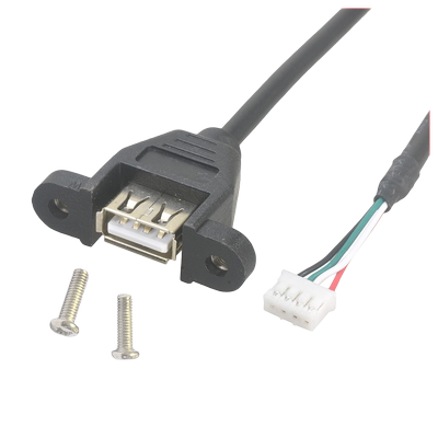 铜芯PH2.0端子4P螺丝孔USB2.0母