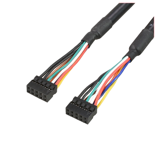 主板5P/10P母对母杜邦2.0间距USB插针10针孔对孔延长线杜邦2.54mm间距双排杜邦端子10pin用ITX工控主板屏蔽线