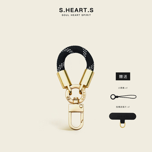 SHEARTS原创mini手指绳汽车钥匙扣环小饰件金色挂链手机挂绳短款