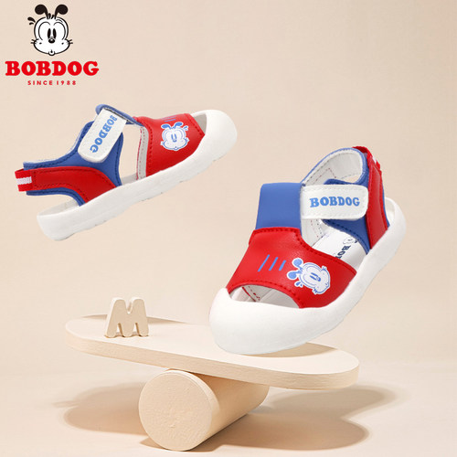 巴布豆学步软底防滑儿童机能凉鞋
