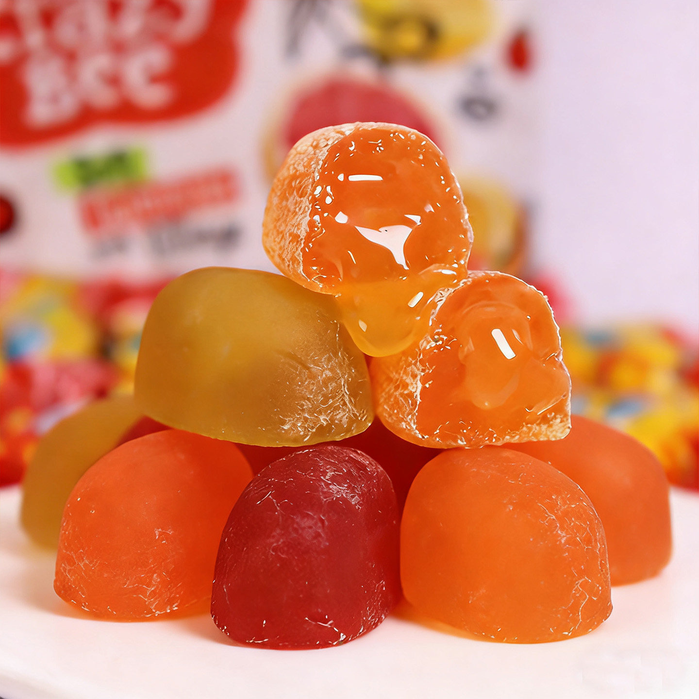 乌克兰如胜进口如胜ROSHEN疯狂小蜜蜂水果味凝胶夹心年货宴会软糖