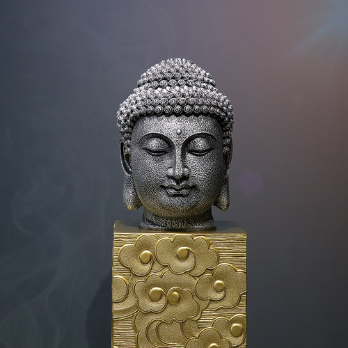 复古工艺，仿真石像禅意摆件