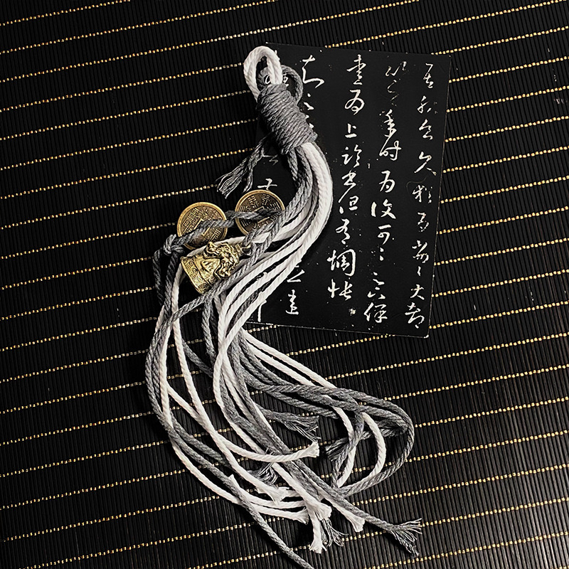 无极国风背包挂饰八卦包包挂件新中式三思铃民族风山鬼花钱