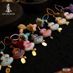非遗宋锦葫芦包包挂件书包背包汽车钥匙扣好运饰品精致小挂饰女