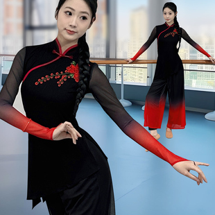 古典舞身韵练功服中国风民族舞蹈演出服女艺考基训服胶州秧歌服装