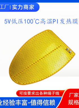 5V低压100℃高温药包热敷药袋理疗PI电热片可弯曲加热膜工厂直销
