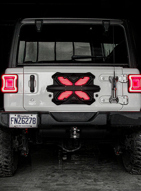 极案GEEA牧马人牌照架JKJL尾门封板带高位刹车灯