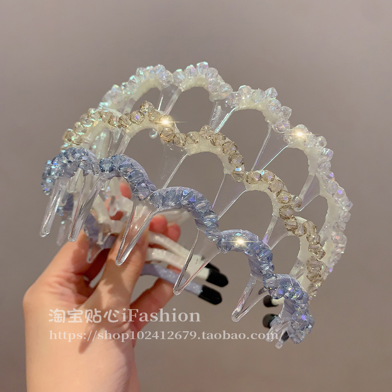 水晶气质名媛风发箍细款压发宫廷