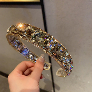 仙气发饰水钻发卡发箍女网红明星同款 复古法式 头箍高级感 新款 夏季