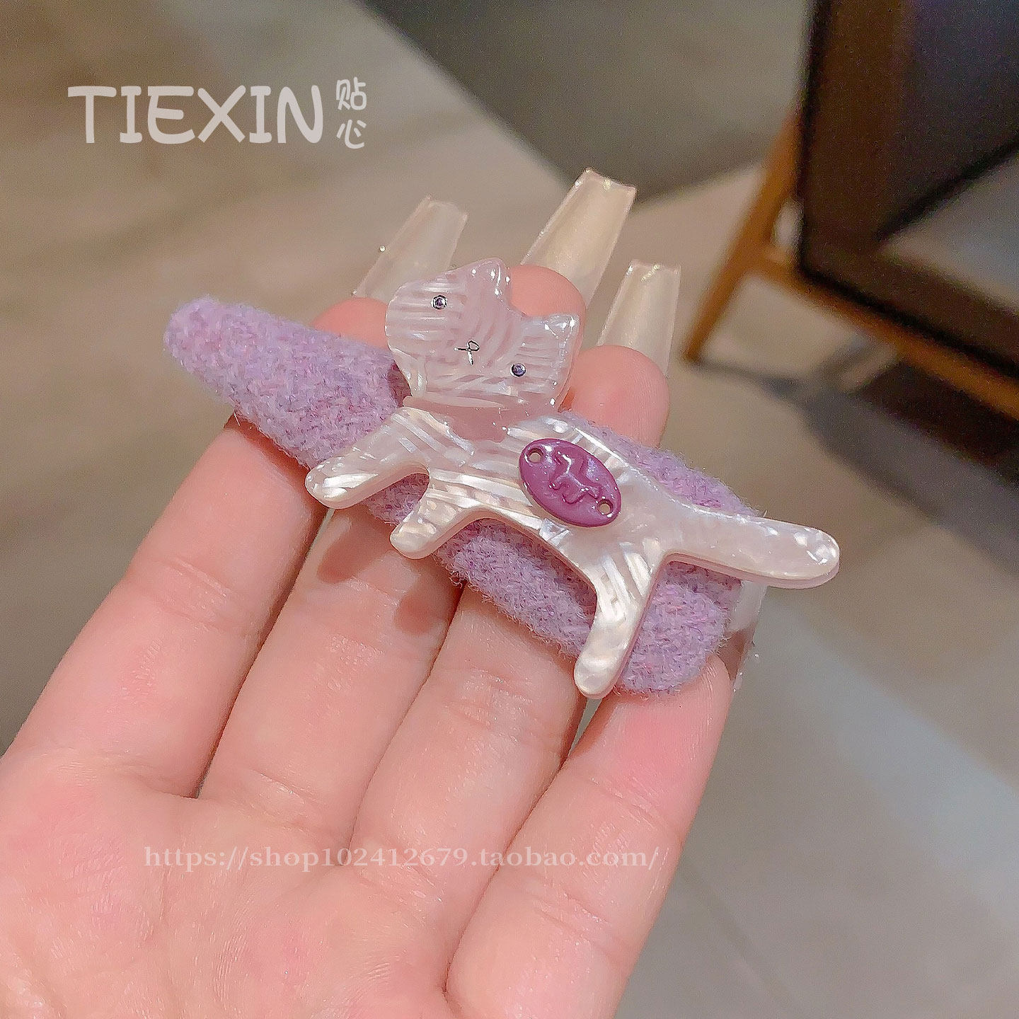 高级感复古猫咪秋冬毛呢发夹发卡日韩高端侧边夹前额刘海夹子头饰,饰品/流行首饰/时尚饰品新,发饰,淘宝优惠券,粉丝福利购,淘宝优惠卷