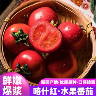 新疆喀什红水果番茄儿时味道香甜多汁沙瓤西红柿佳景小番茄礼盒装