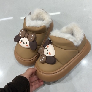 童鞋棉鞋2026冬季加绒加厚保暖棉鞋厚底增高雪地靴防滑面包鞋8575