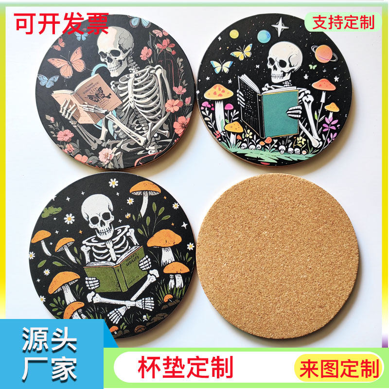MDF密度板杯垫定做防滑杯垫
