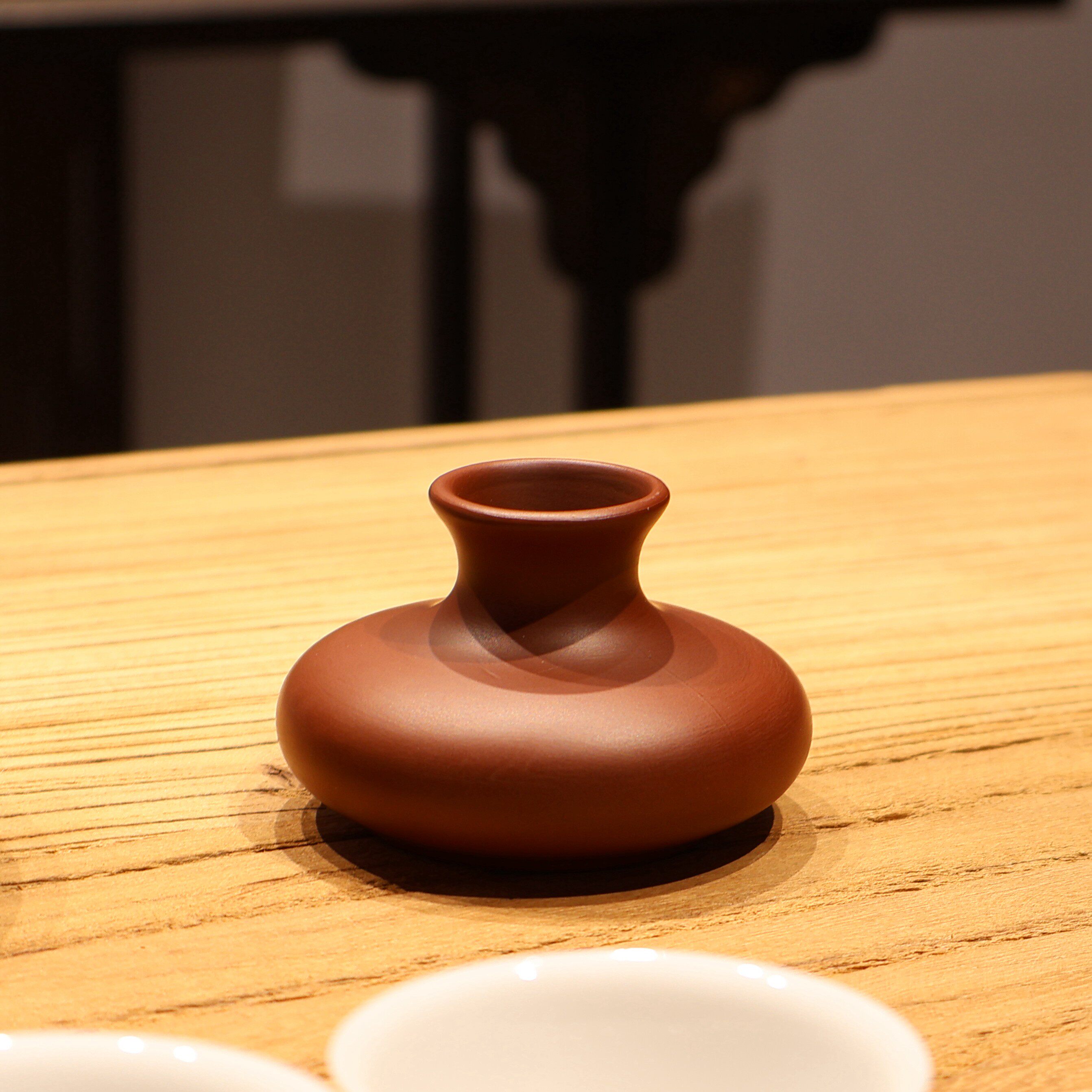 潮州朱泥盖置盖托红泥香插迷你小花瓶紫砂壶茶道配件紫砂壶