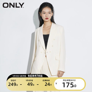 [聚]绫致ONLY2023秋新时尚潮流个性织带气质西服女