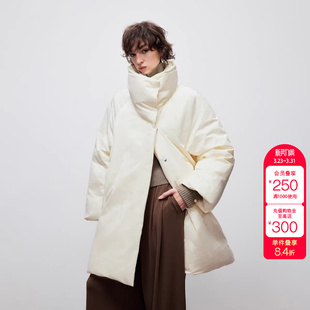 90白鸭绒羽绒服女 保暖舒适中长款 绫致ONLY冬季 新款