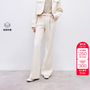 女 牛仔裤 绫致ONLY冬季 加绒链条提臀约克线绵羊毛喇叭裤