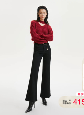 vq区绫致Vero Moda牛仔裤女春夏新款喇叭裤优雅复古